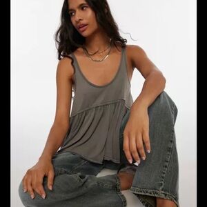 Brand New BDG Colby Babydoll Cotton Tunic Tank